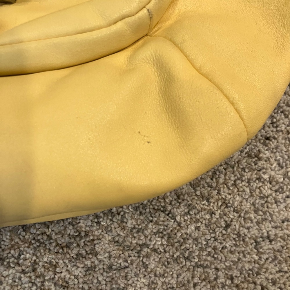 Coach Kristin Yellow Leather Hobo Shoulder Bag 16808 Silver Hardware Slouchy Y2K - Picture 9 of 14